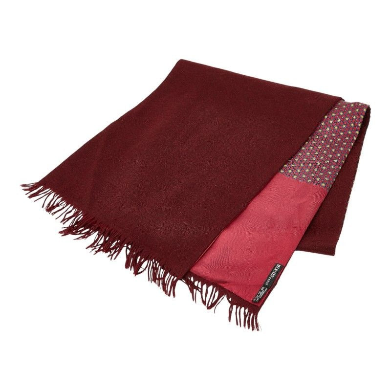 Hermes Double Face Bordeaux Wine Red Silk Cashmere — view 2