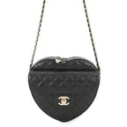 Chanel Chain Shoulder Bag Quilted Heart