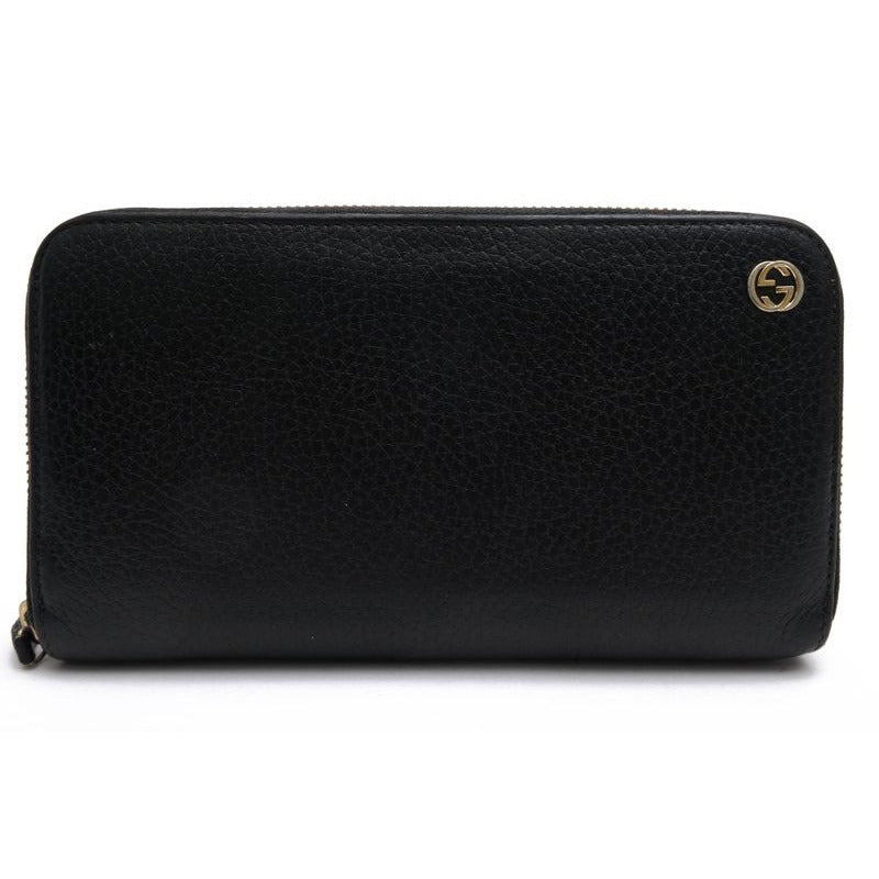 Gucci Long Wallet Men Leather Black