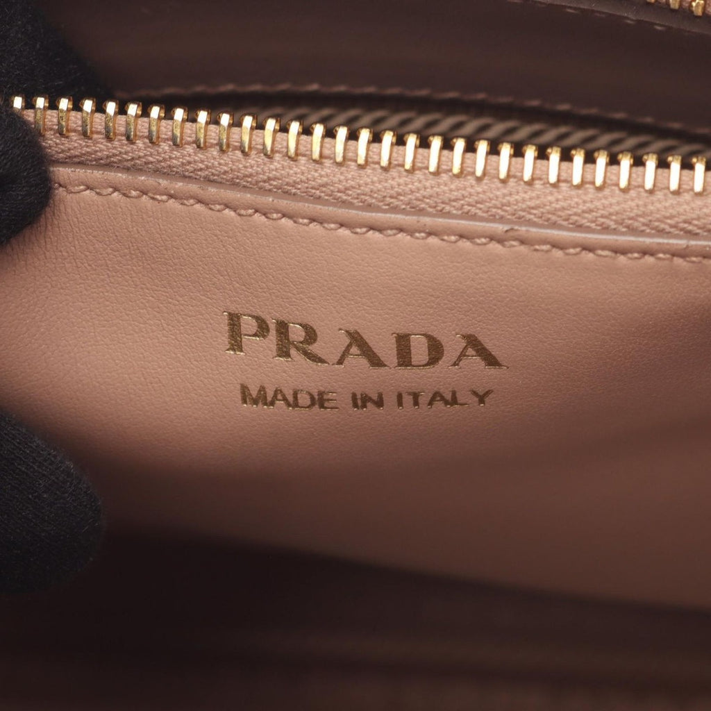 Prada Handbag Saffiano Cuir C Monochrome Pink Beige Leather — view 4