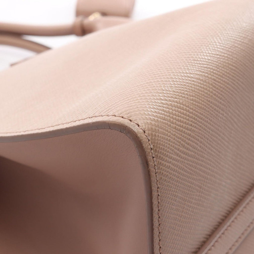 Prada Handbag Saffiano Cuir C Monochrome Pink Beige Leather — view 8