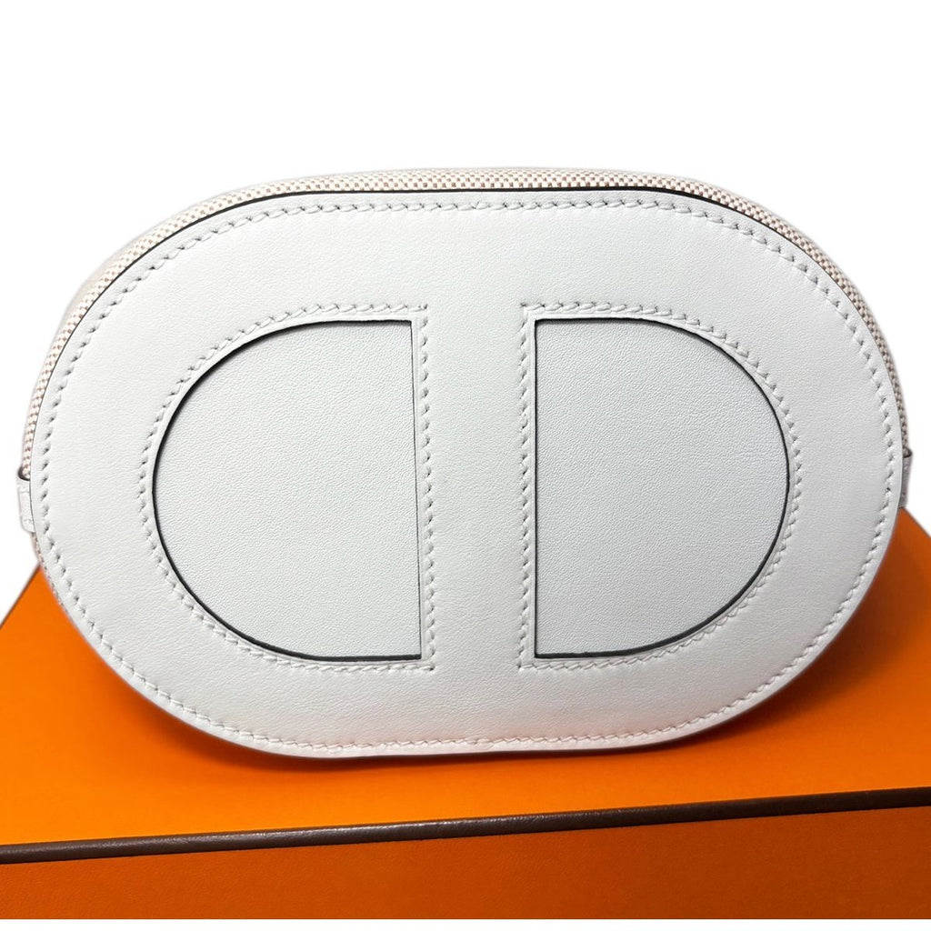 Hermes in the Loop 18 Toile Ash Veau Ecru Silver Handbag — view 5