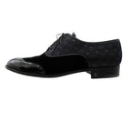 Louis Vuitton Dress Shoes Monogram Jacquard Velour Contrast Leather Business 10