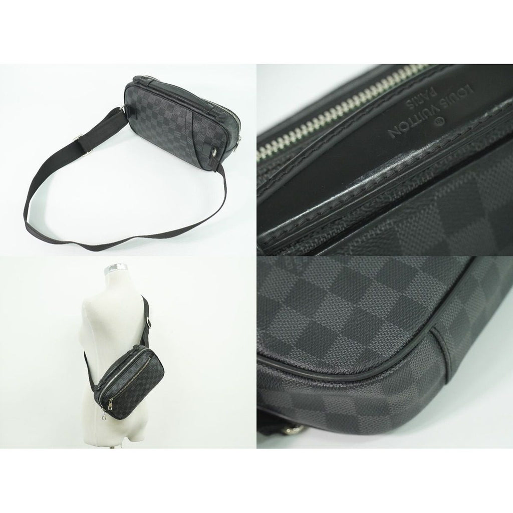 Louis Vuitton LV Ambler Damier Graphite Belt Bag Black Gray — view 6