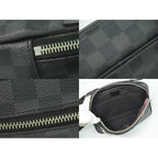 Louis Vuitton LV Ambler Damier Graphite Belt Bag Black Gray — view 7