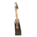 Celine Flap Cross Brown Beige Macadam Canvas Crossbody — view 4