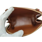 Celine Shoulder Bag Cuir Triomphe Chain Clutch 10 E383 Brown Leather — view 4