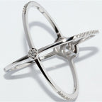 Gucci Rings 18K White Gold Diamond 107 P GG Running Xring Full — view 3