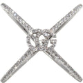 Gucci Rings 18K White Gold Diamond 107 P GG Running Xring Full
