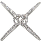 Gucci Rings 18K White Gold Diamond 107 P GG Running Xring Full