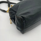 Loewe Shoulder Bag Black Anagram Embossed Nappa Leather Chain Vintage — view 8