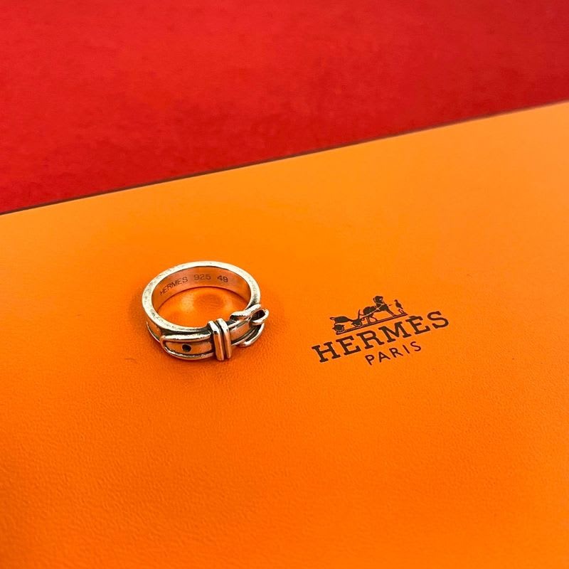 Hermes Suntulle Silver 925 Belt Ring No 8 62422 — view 2