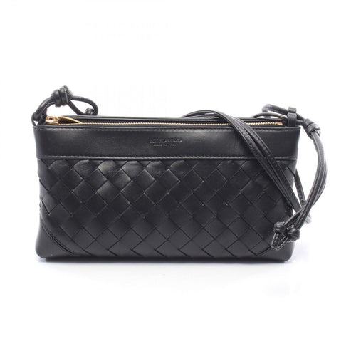Bottega Veneta Shoulder Bag Andiamo Pouch Intrecciato Black Leather