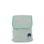 Hermes Backpack les Cabanes Embroidery Tricolor