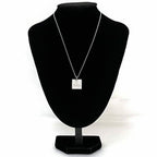 Gucci Square Logo Plate Necklace Silver — view 4