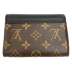Louis Vuitton Portefeuil Pallas Compact Monogram Trifold Wallet Black Handbag X Brown — view 2