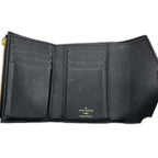 Louis Vuitton Portefeuil Pallas Compact Monogram Trifold Wallet Black Handbag X Brown — view 6