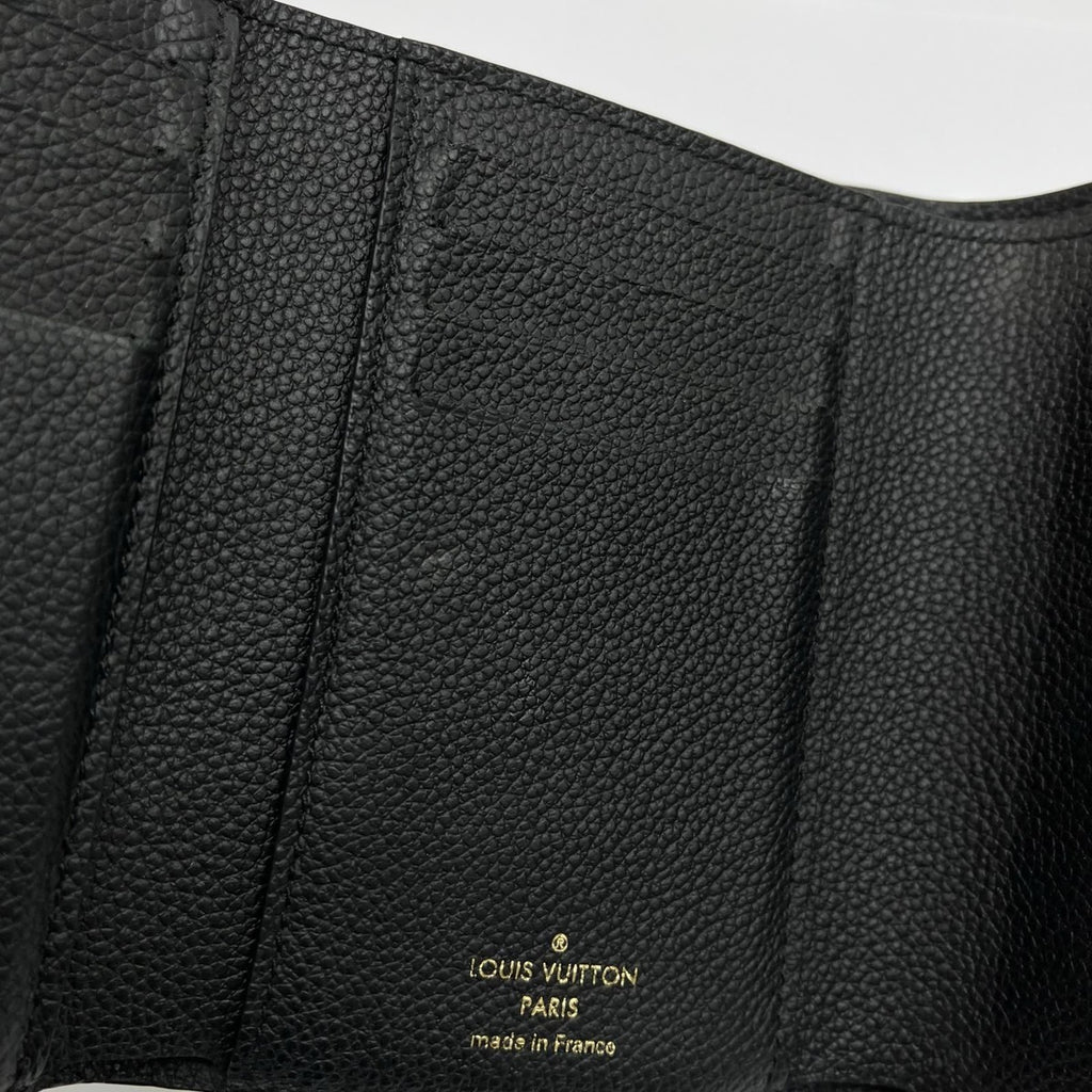 Louis Vuitton Portefeuil Pallas Compact Monogram Trifold Wallet Black Handbag X Brown — view 8
