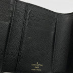 Louis Vuitton Portefeuil Pallas Compact Monogram Trifold Wallet Black Handbag X Brown — view 8
