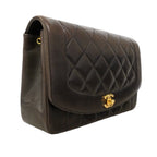 Chanel Shoulder Bag Diana Lambskin Black Gold — view 2