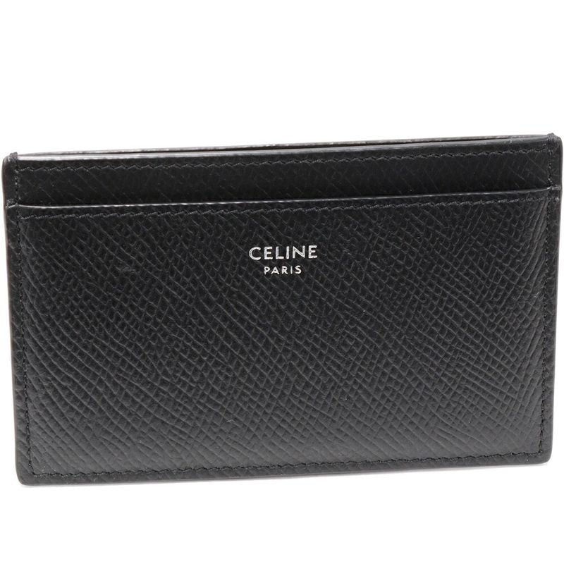 Celine Card Case Pass Grained Calfskin Black