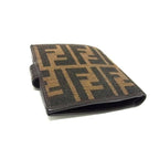 Fendi Wallet Zucca Brown Black Canvas Leather Bifold — view 3