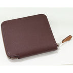 Hermes Coin Case Azap Compact Silk Quin Epson Rouge Serie Silver Hardware — view 2
