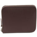 Hermes Coin Case Azap Compact Silk Quin Epson Rouge Serie Silver Hardware