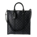 Louis Vuitton Sac Plat Black Gray Tote Bag