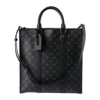Louis Vuitton Sac Plat Black Gray Tote Bag