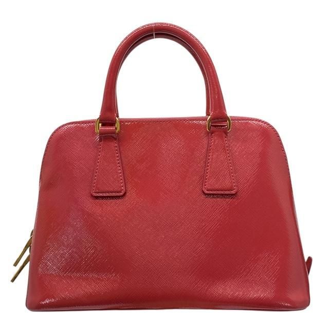 Prada Bl0838 Handbag Triangle Logo Enamel Patent Leather Scarlatto Red — view 2
