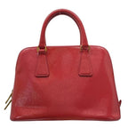 Prada Bl0838 Handbag Triangle Logo Enamel Patent Leather Scarlatto Red — view 2