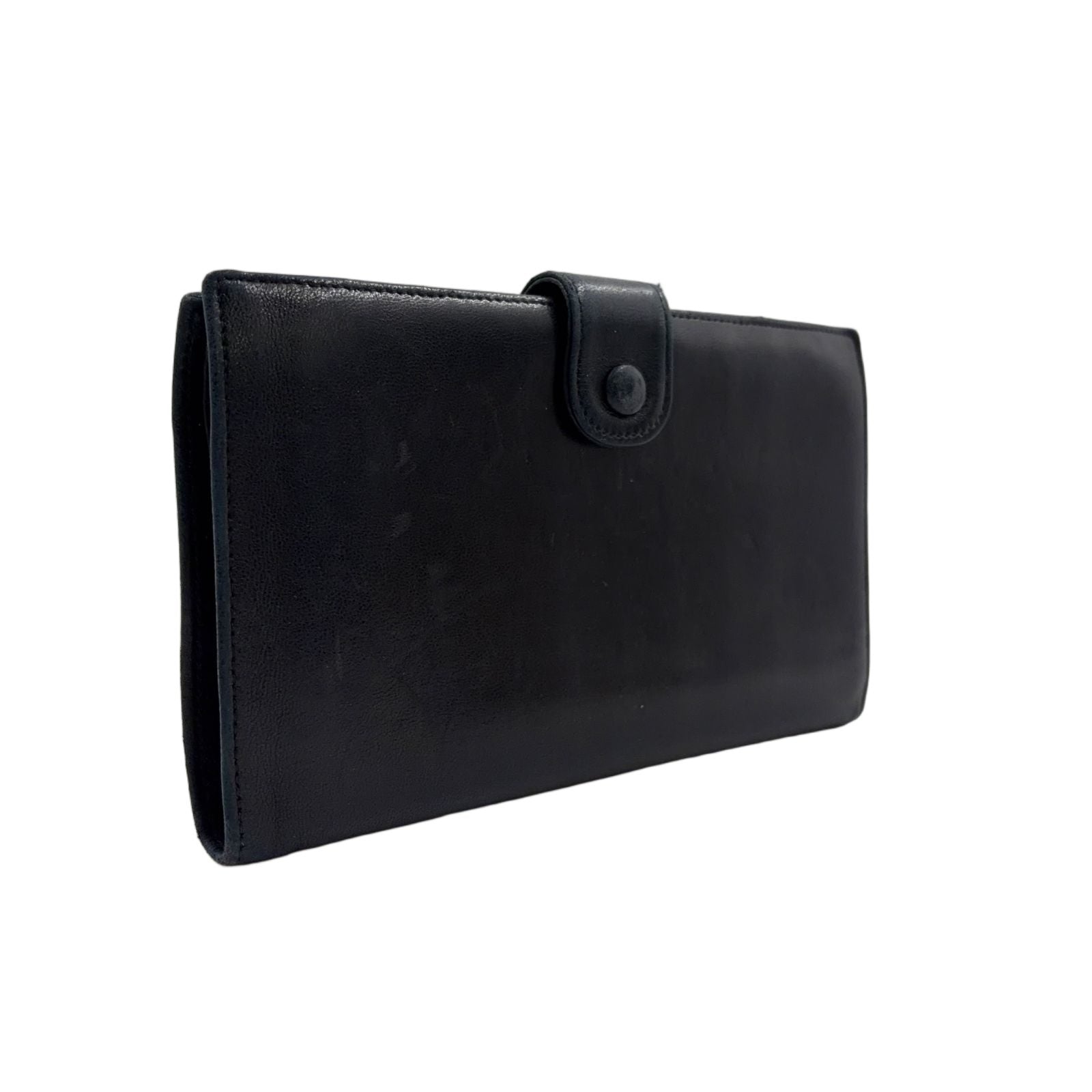 Chanel CC Logo Lambskin Black Bifold Wallet Gold — view 2