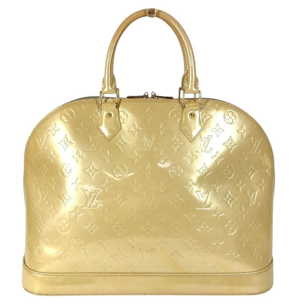 Louis Vuitton Handbag Alma GM Monogram Vernis Canvas Blanc Corail Beige