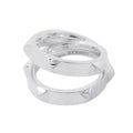 Hermes Ring Cl De-h Double Round Silver 51
