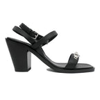 Hermes Sandals Eveless BK 37 1 2 Leather Ankle Strap — view 4