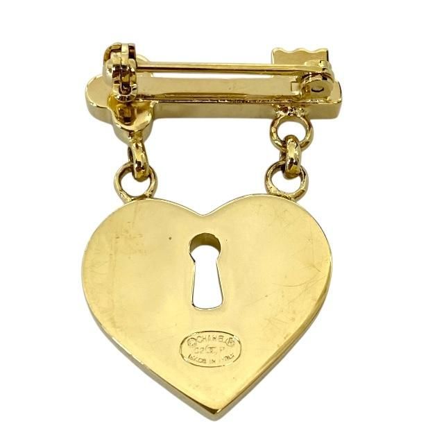 Chanel Brooch Coco Mark Heart Key Color Stone Pink Gold 02 — view 9