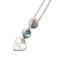 Gucci Heart Motif Blue Topaz Silver Light Necklace