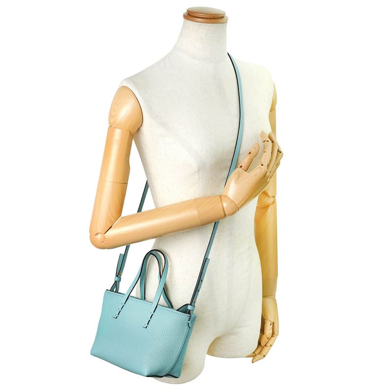 Fendi Handbag Rolled Mini Light Blue — view 6