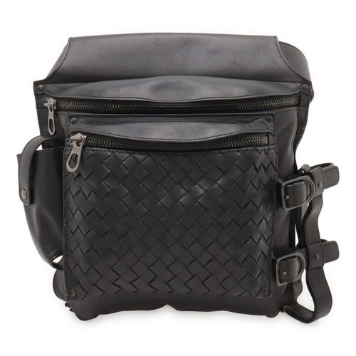 Bottega Veneta Intrecciato Waist Bag Body Leather Black