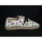 Prada Espadrilles Canvas Swallow Pattern Sneakers 38 Shoes Ivory — view 2