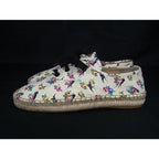 Prada Espadrilles Canvas Swallow Pattern Sneakers 38 Shoes Ivory — view 3