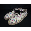Prada Espadrilles Canvas Swallow Pattern Sneakers 38 Shoes Ivory