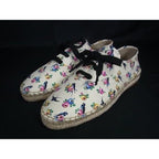 Prada Espadrilles Canvas Swallow Pattern Sneakers 38 Shoes Ivory