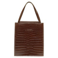 Hermes Lucy PM Tote Bag Niloticus Leather Brown 0125