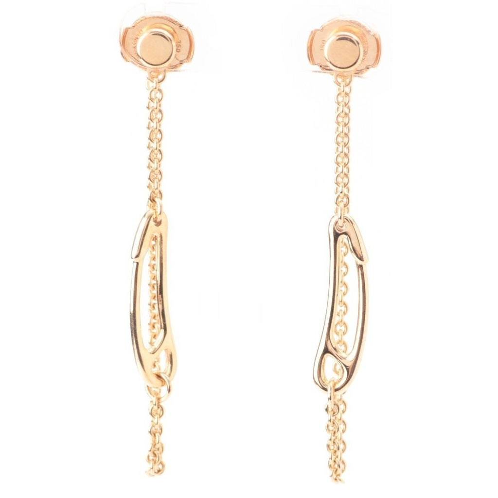 Hermes Chaine D'ancre 750 Pink Gold Mini Punk Earrings