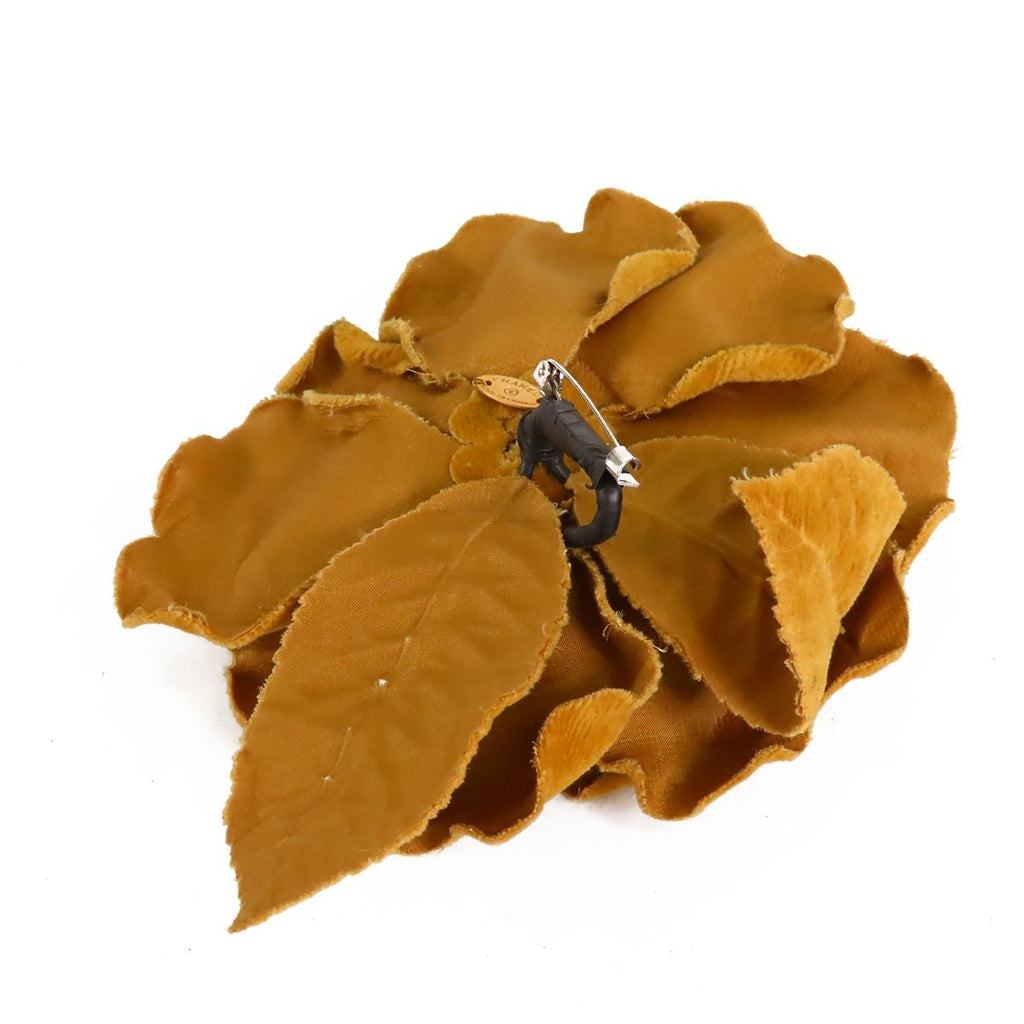 Chanel Corsage Camel Velour Camellia Flower Brooch — view 2