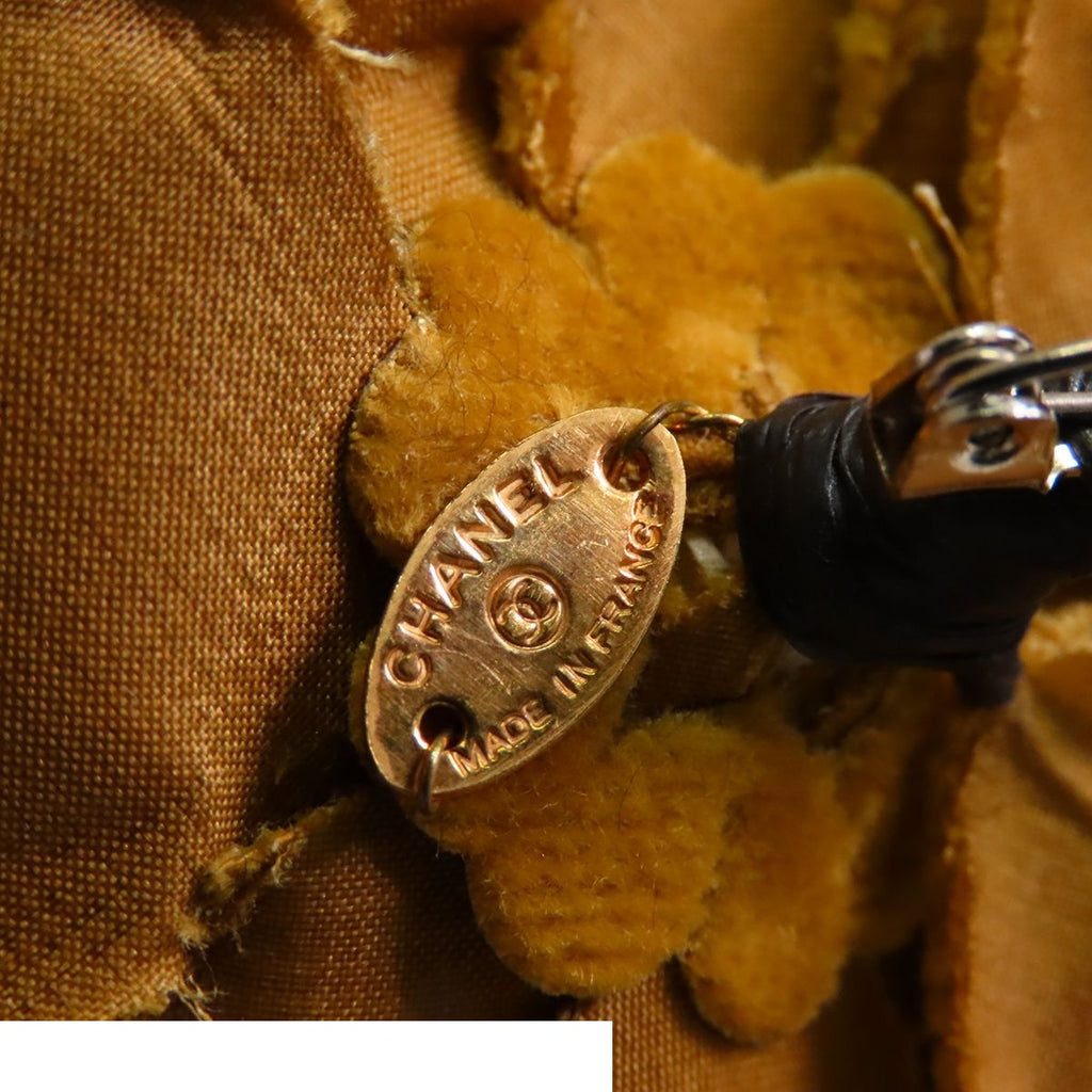Chanel Corsage Camel Velour Camellia Flower Brooch — view 4