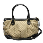 Gucci 2-way Shoulder Bag Diamante Black And Beige