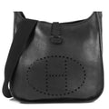 Hermes Evelyne 2 GM Black Silver Taurillon Shoulder Bag